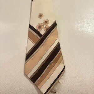 Leonard Paris Necktie Tie Silk pour Rolands roma beige brown